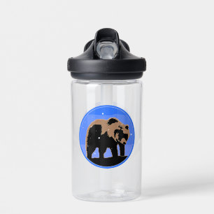 Grizzly Beer in de winter - Oorspronkelijke Wilde  Waterfles