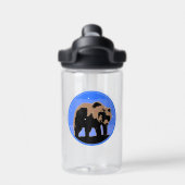 Grizzly Beer in de winter - Oorspronkelijke Wilde Waterfles (Achterkant)