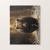 Grizzly Beer in het bos schilderij Legpuzzel (Verticaal)