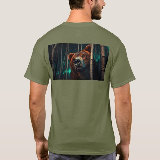 Grizzly Beer in het Bos T-shirt (Achterkant)