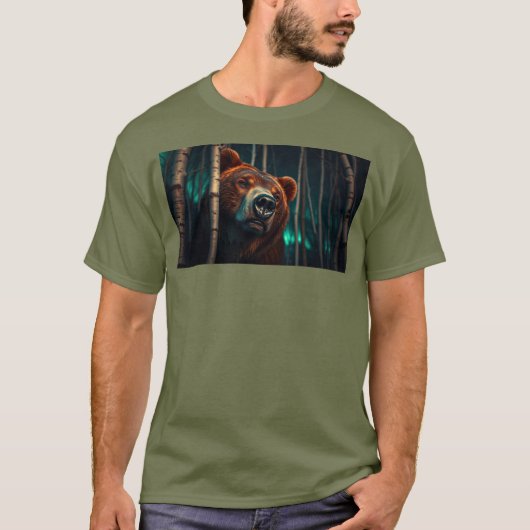Grizzly Beer in het Bos T-shirt (Voorkant)