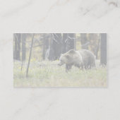 Grizzly Beer in het veld in het Nationaal Park Yel Visitekaartje (Achterkant)