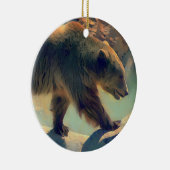 Grizzly Beer Keramisch Ornament (Rechts)