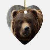 Grizzly Beer kerstversiering Keramisch Ornament (Rechts)