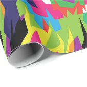 Grizzly beer kleurrijke pop kunst abstract cadeaupapier (Rol Hoek)