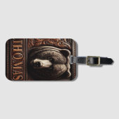 Grizzly Beer Leather Carving Bagagelabel (Voorkant (horizontaal))