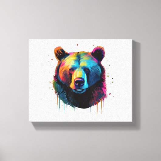 Grizzly Beer Liefhebbers Pop Art Big Grizzly Beer Canvas Afdruk (Voorkant)
