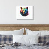 Grizzly Beer Liefhebbers Pop Art Big Grizzly Beer Canvas Afdruk (Insitu (Slaapkamer))