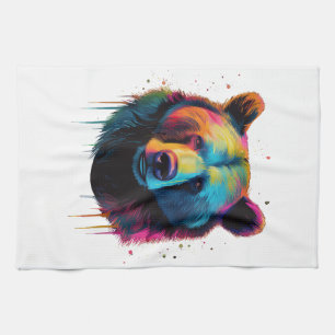 Grizzly Beer Liefhebbers Pop Art Big Grizzly Beer Theedoek