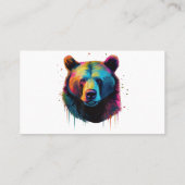 Grizzly Beer Liefhebbers Pop Art Big Grizzly Beer Visitekaartje (Achterkant)