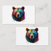 Grizzly Beer Liefhebbers Pop Art Big Grizzly Beer Visitekaartje (Voorkant / Achterkant)