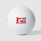 Grizzly Beer Love Heart Golfballen (Voorkant)