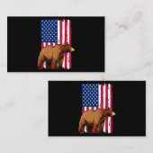 Grizzly Beer Lovers American USA Flag Visitekaartje (Voorkant / Achterkant)