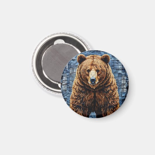 Grizzly beer magneet (Voorkant / Achterkant)