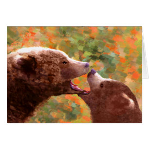 Grizzly Beer mam en snijkunst - Wildlife Art
