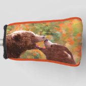 Grizzly Beer mam en snijkunst - Wildlife Art Golfheadcover (Voorkant)