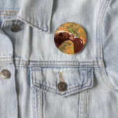 Grizzly Beer mam en snijkunst - Wildlife Art Ronde Button 5,7 Cm (In situ)