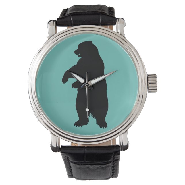 GRIZZLY BEER MANNEN WRIST WATCH HORLOGE (Voorkant)