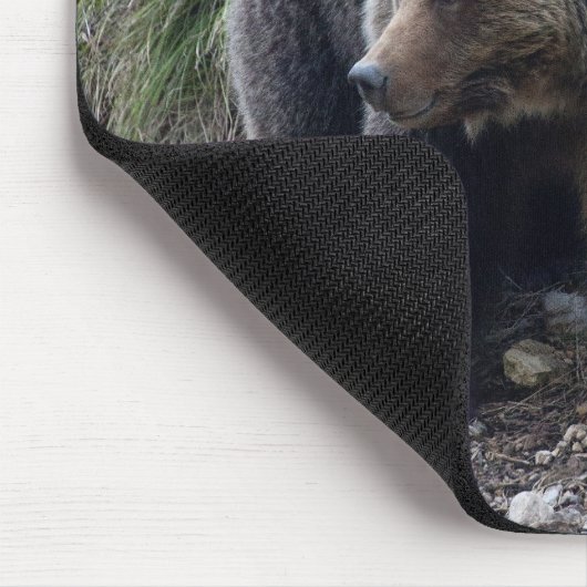 Grizzly Beer met Cubs Mousepad Muismat (Hoek)