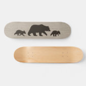 Grizzly Beer met Cubs Silhouettes Skateboard (Horizontaal)