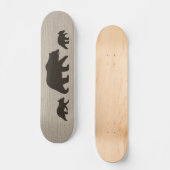 Grizzly Beer met Cubs Silhouettes Skateboard (Voorkant)