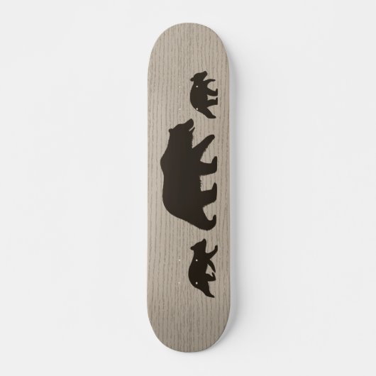 Grizzly Beer met Cubs Silhouettes Skateboard (Voorkant)