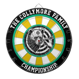 Grizzly Beer met Forest Bullseye Dartbord