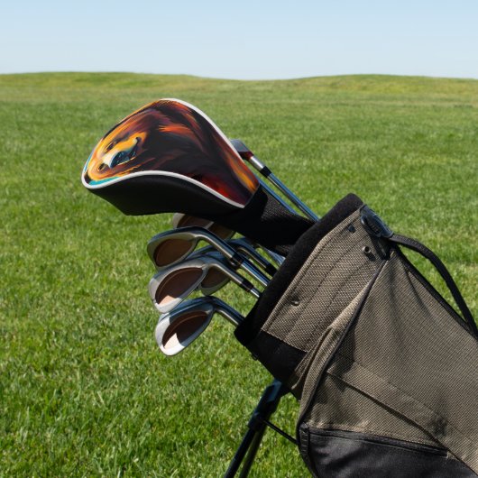 Grizzly Beer met noorderlicht Golfheadcover (Insitu)