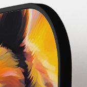 Grizzly Beer met noorderlicht Pickleball Paddle (Links Detail)