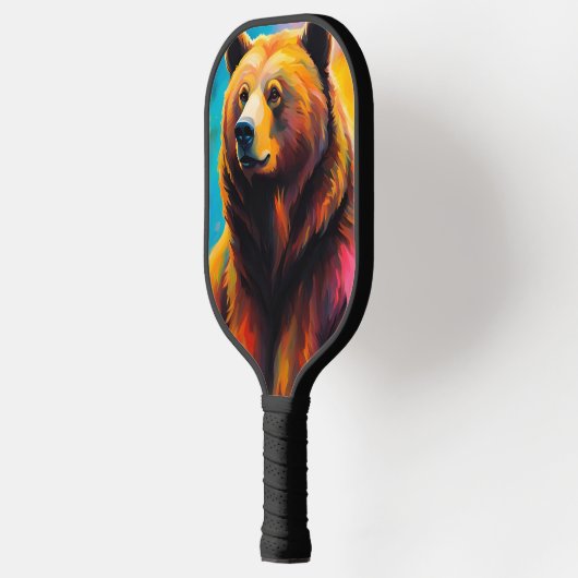 Grizzly Beer met noorderlicht Pickleball Paddle (Links)