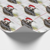 Grizzly Beer met Sinterklaas Pet Cadeaupapier (Hoek)