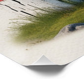 Grizzly Beer met Totem Pole Wildlife Art Perfect Poster (Hoek)