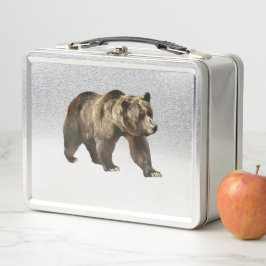 Grizzly Beer Metal Lunchbox
