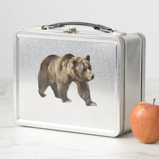 Grizzly Beer Metal Lunchbox (In situ)