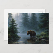 Grizzly Beer Misty Forest Briefkaart (Voorkant / Achterkant)