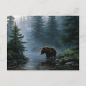 Grizzly Beer Misty Forest Briefkaart (Voorkant)