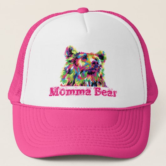 Grizzly beer momma beer beschermende moeder trucker pet (Voorkant)