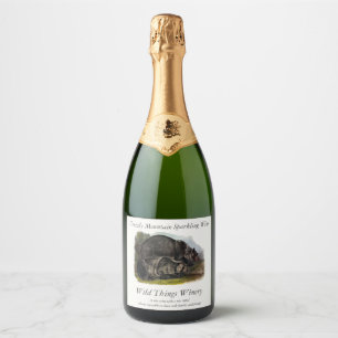 Grizzly Beer (Noord-Amerikaans bruin Beer) - Audub Sparkling Wijnetiket