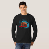 Grizzly Beer Ocean Wave Surfboard T-shirt (Voorkant volledig)