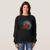 Grizzly Beer Ocean Wave Surfboard Trui (Voorkant volledig)