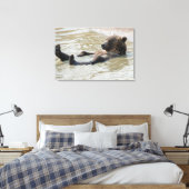 GRIZZLY BEER ONTSPANNENDE VERPAKTE CANVAS PRINT (Insitu (Slaapkamer))