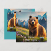 Grizzly Beer op Bergberghside Birthday (Voorkant / Achterkant)