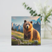 Grizzly Beer op Bergberghside Birthday (Staand voorkant)