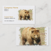 Grizzly Beer op een Visitekaartje (Voorkant / Achterkant)