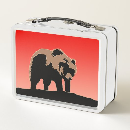 Grizzly Beer op zonsondergang - Originele Wildlife (Achterkant)