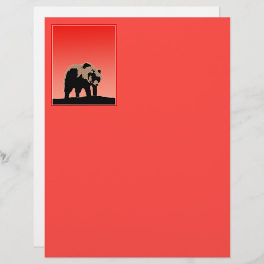 Grizzly Beer op zonsondergang - Originele Wildlife (Voorkant / Achterkant)