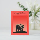 Grizzly Beer op zonsondergang - Originele Wildlife Briefkaart (Staand voorkant)