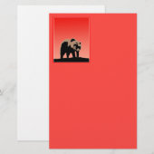 Grizzly Beer op zonsondergang - Originele Wildlife Briefpapier (Voorkant / Achterkant)