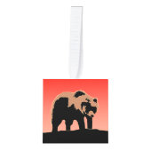 Grizzly Beer op zonsondergang - Originele Wildlife Decoratie (Voorkant)