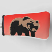 Grizzly Beer op zonsondergang - Originele Wildlife Golfheadcover (Voorkant)